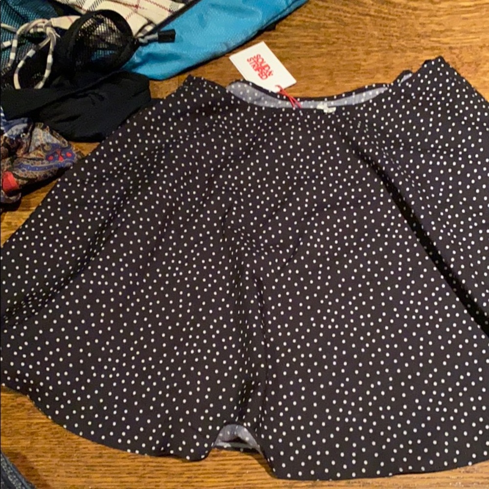 Solid and striped circle skirt